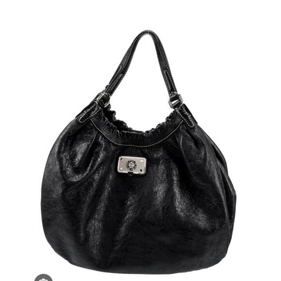 #1612 Marc by Marc Jacobs Black Leather Slouchy Hobo Bag Shoulder Bag Purse - Picture 1 of 1